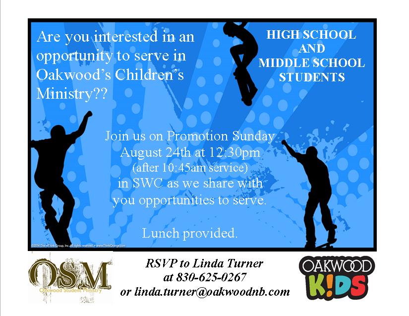 MS and HS serve with Children